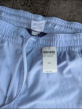 Lands' End Soft Cloud Blue Drawstring Shorts